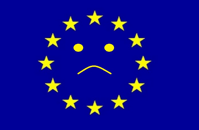EU Flag. Feeling sad. 